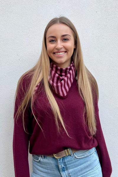 CHUMMY FOULARD RAYÉ BORDEAUX 004