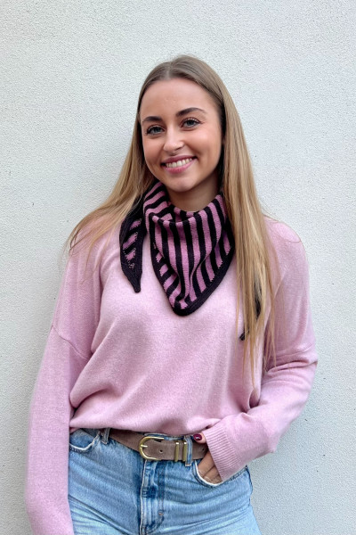 CHUMMY FOULARD RAYÉ ROSE 004