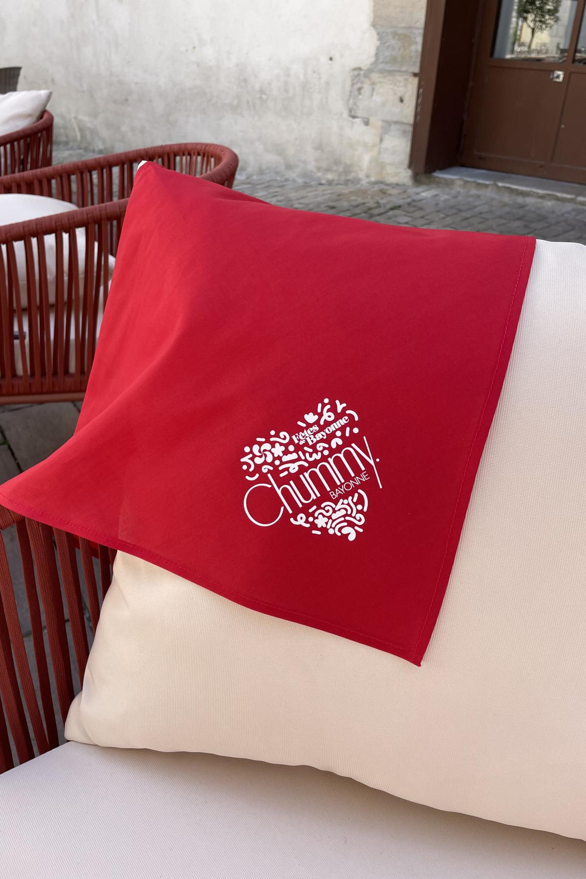 CHUMMY FOULARD FETES DE BAYONNE ROUGE
