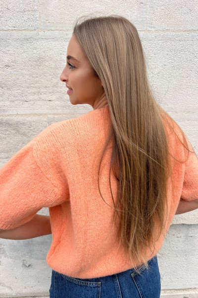 chummy gilet lili manches 3/4 orange 7529