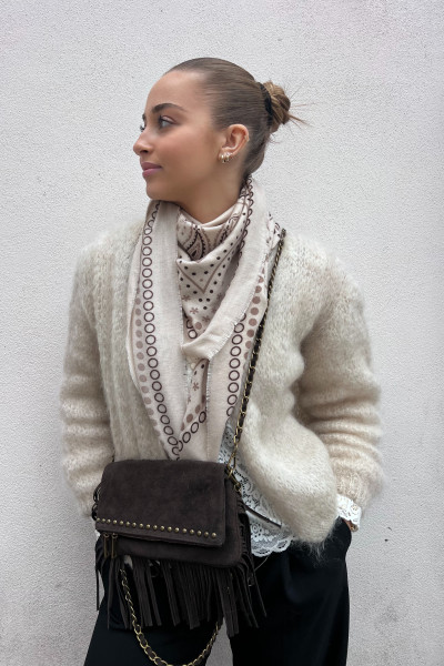 CHUMMY POCHETTE LOUISA CHOCOLAT 087