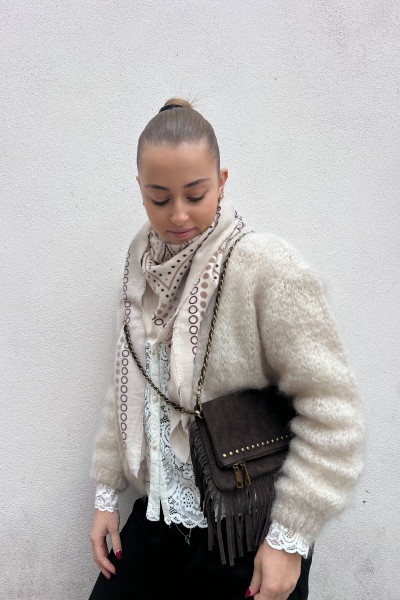 chummy pochette louisa à franges chocolat 087