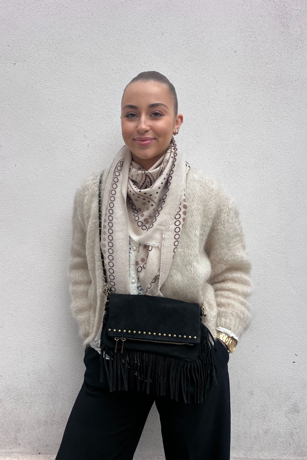 chummy pochette louisa à franges noir 087