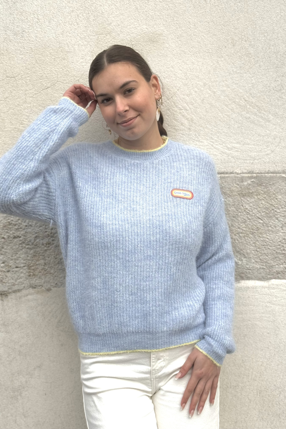 CHUMMY PULL 65110 BLEU CIEL EN MAILLE