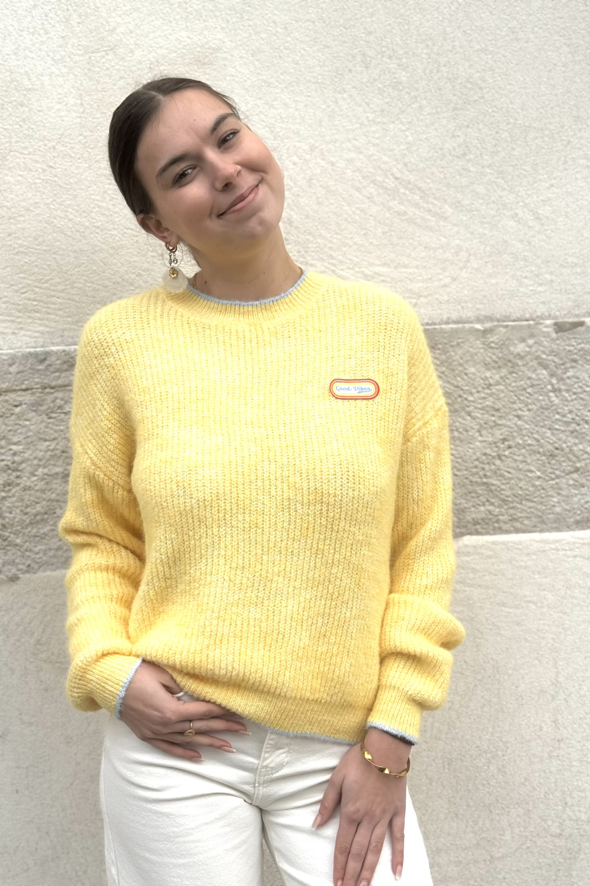 CHUMMY PULL 65110 JAUNE EN MAILLE