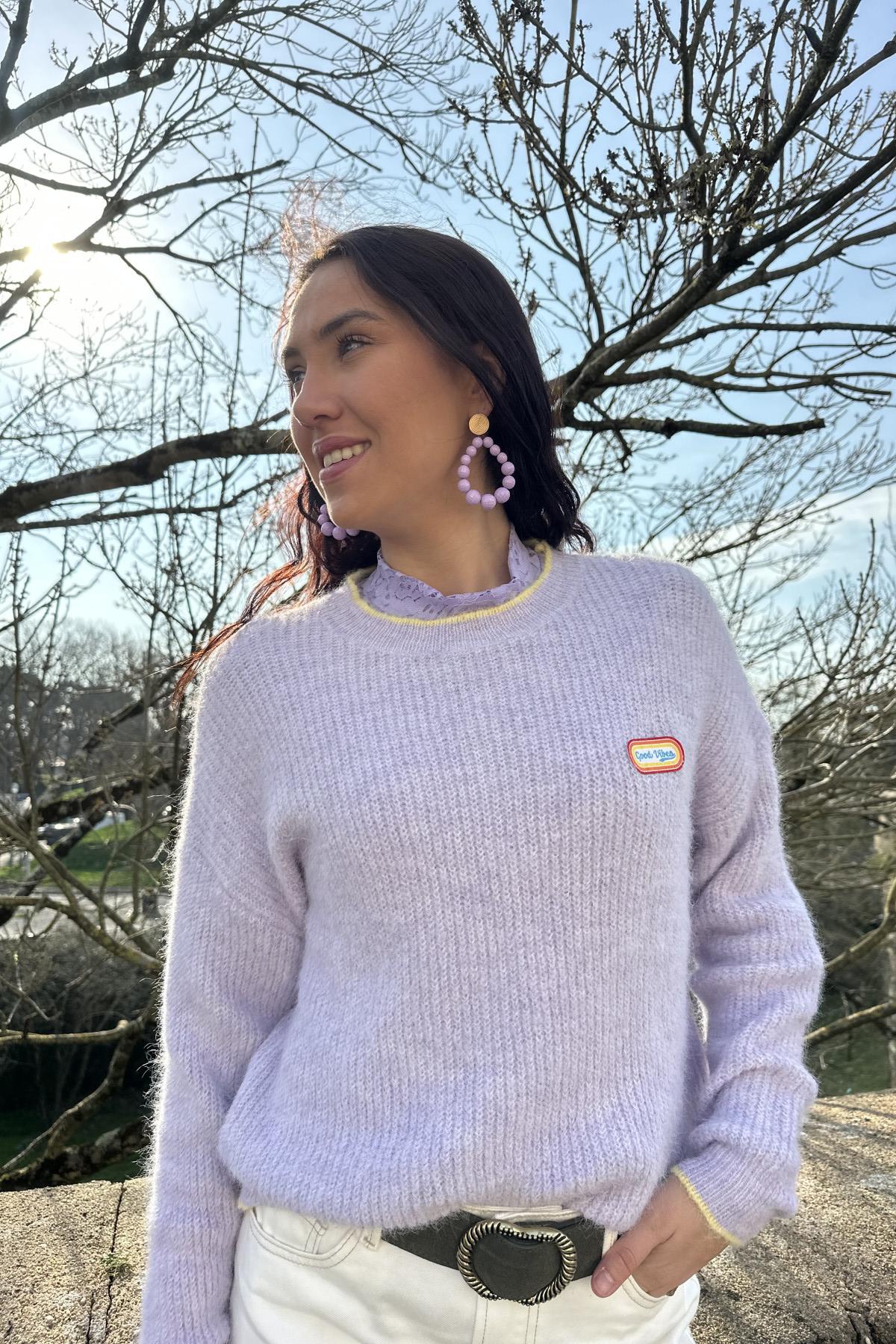 CHUMMY PULL 65110 LILAS EN MAILLE