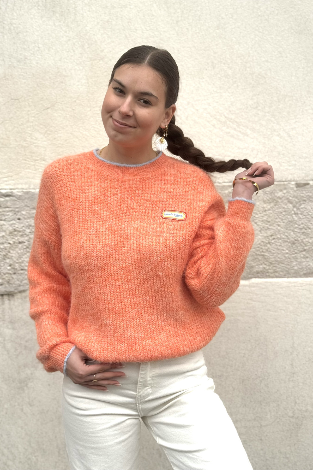 CHUMMY PULL 65110 ORANGE EN MAILLE