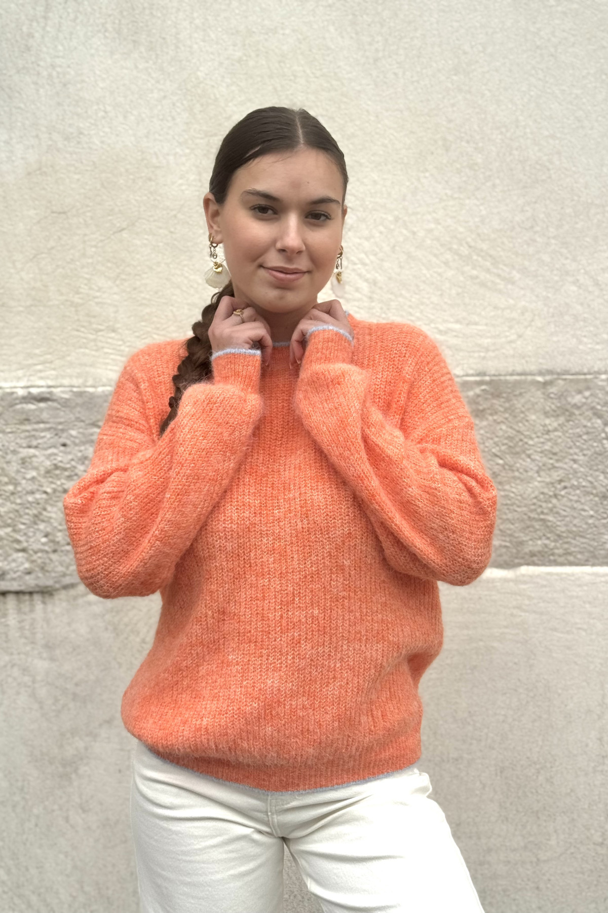 CHUMMY PULL 65110 ORANGE EN MAILLE