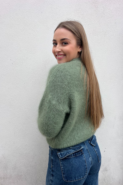 chummy pull en mohair à noeud 