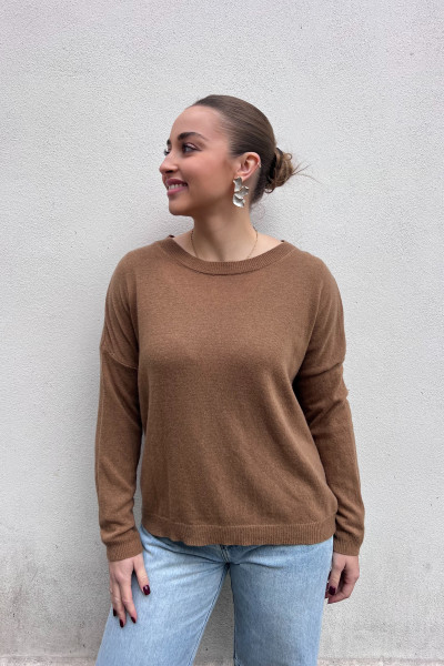 CHUMMY PULL EN CACHEMIRE CAMEL