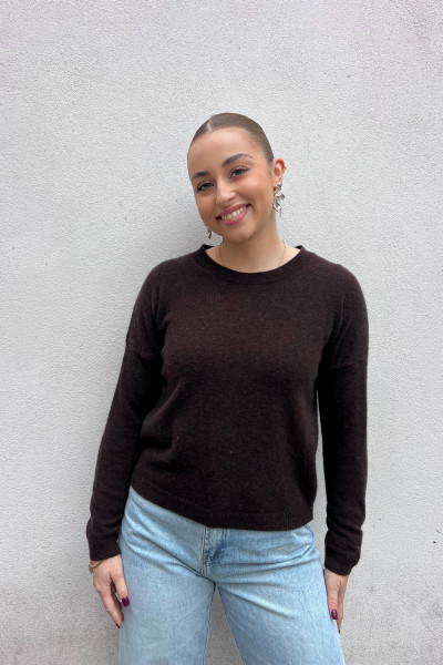 CHUMMY PULL EN CACHEMIRE CHOCOLAT