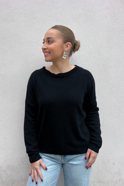 CHUMMY PULL EN CACHEMIRE NOIR