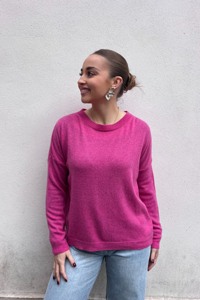 CHUMMY PULL EN CACHEMIRE ROSE
