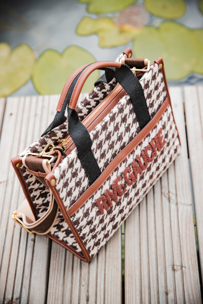 CHUMMY SAC 6242 KAISY RIVE GAUCHE FEMME PIED DE POULE MARRON 