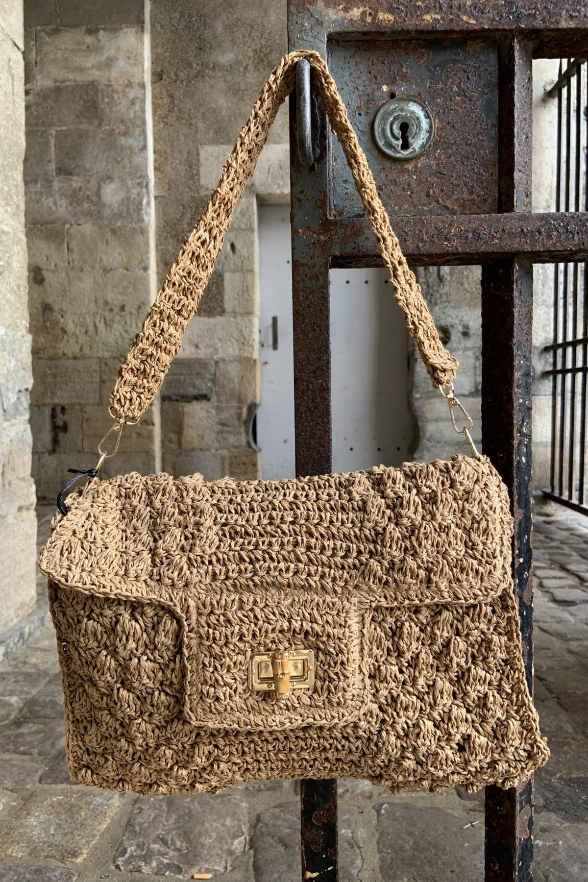 CHUMMY SAC BEIGE raphia KSB801