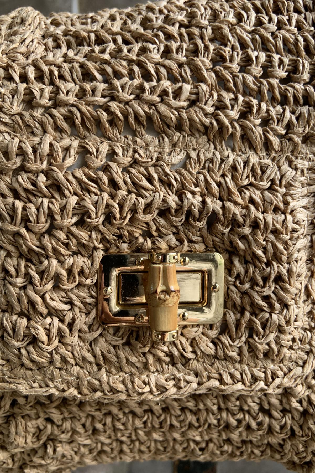 CHUMMY SAC BEIGE raphia KSB801