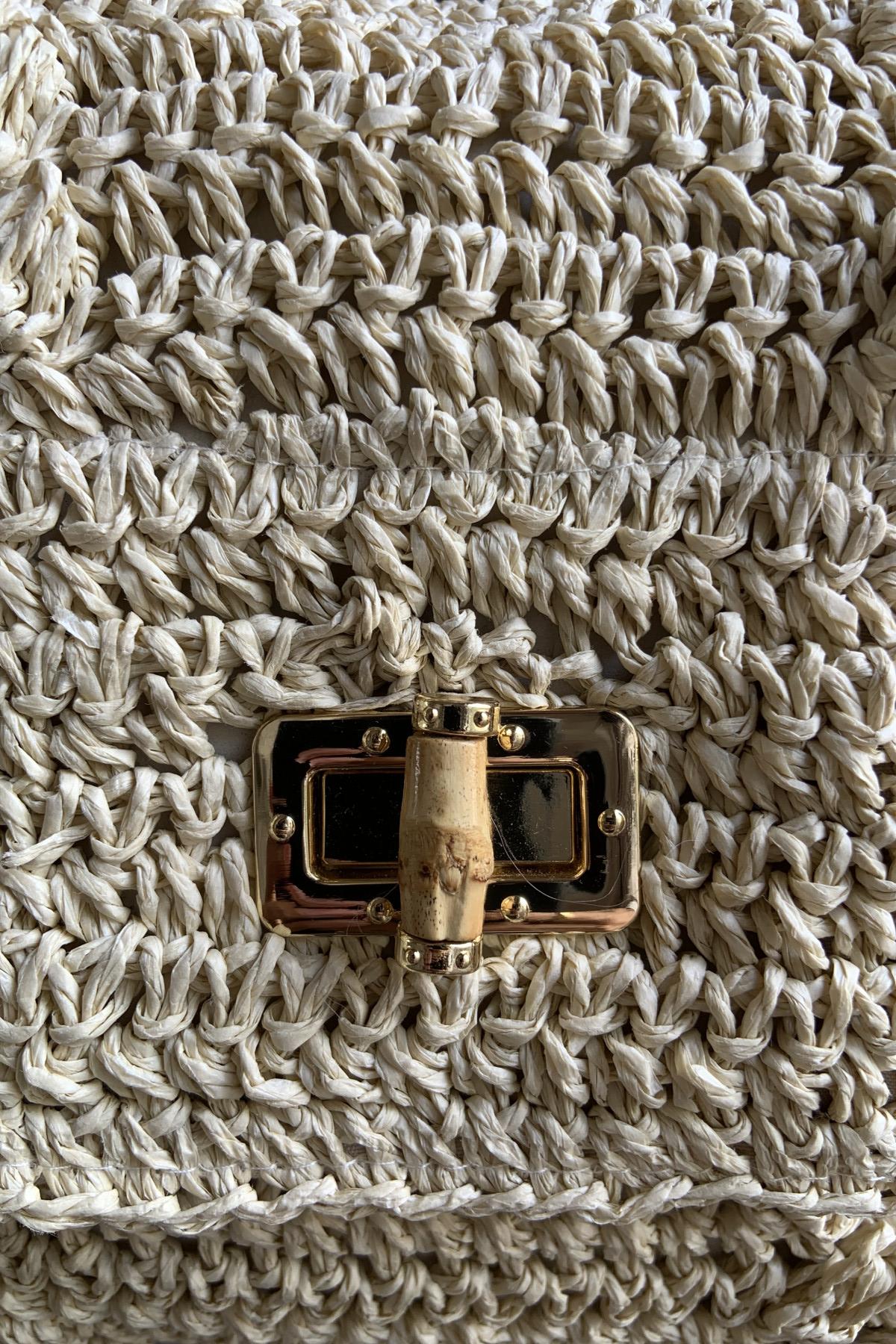 CHUMMY SAC BLANC raphia E24 KSB801