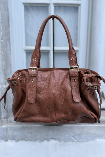 chummy sac en cuir choco 066