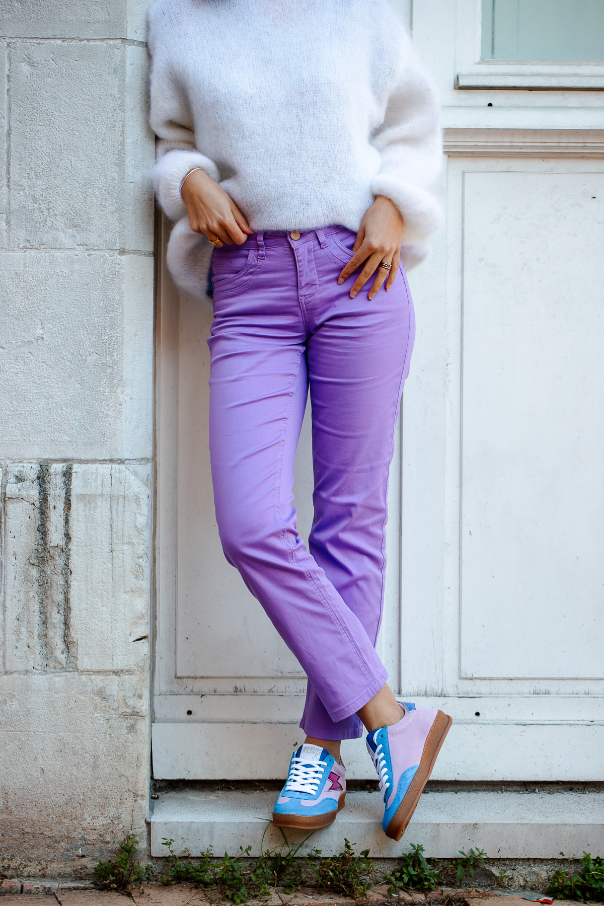Cream jean 7/8 CRAnn violet 12168