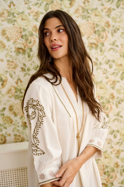 CREAM ROBE ROSETTA 4774