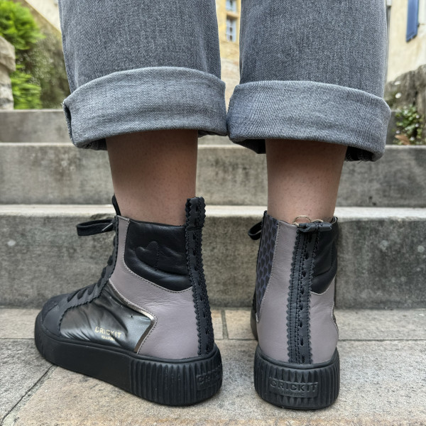 CRICKIT BASKET NIMA NOIR ET GRIS FONCE MAURA 69227