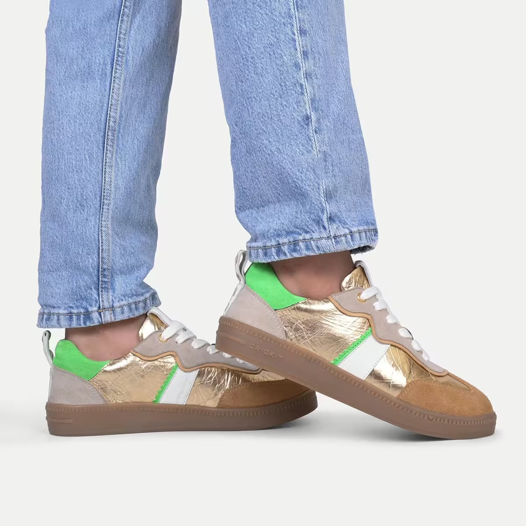 CRICKIT baskets RONGA or AVEC BEIGE ET DAIM VANILLE ET VERT