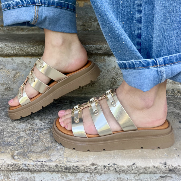 DONNA LUCCA SANDALES PLATINE 1766 