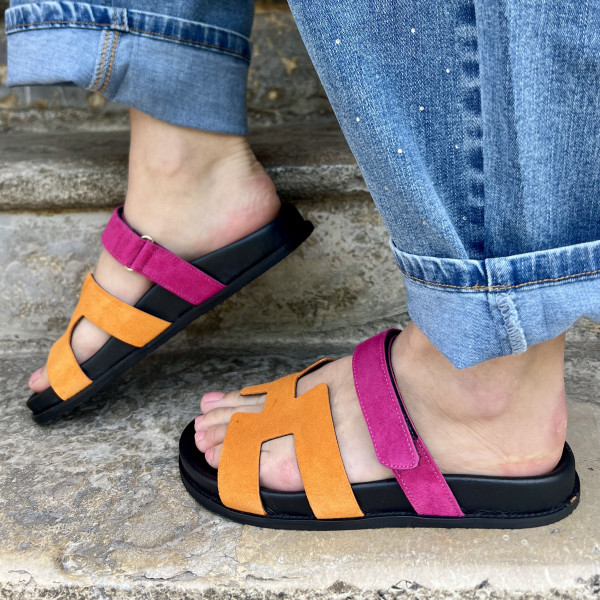 DONNA LUCCA SANDALES ORANGE/FUXIA 1822