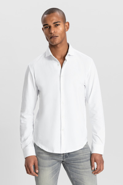 DSTREZZED CHEMISE BO BLANC