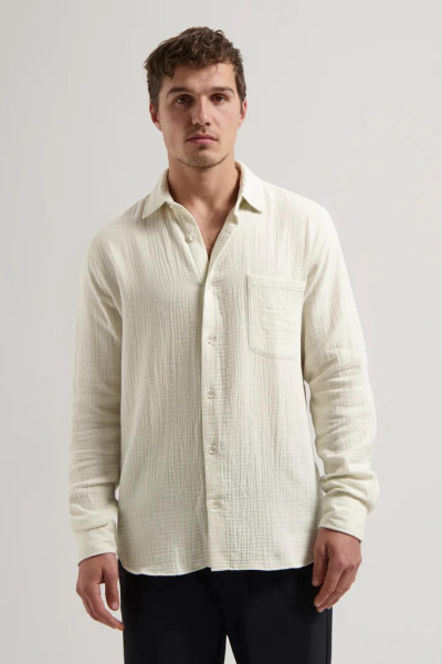 DSTREZZED CHEMISE AXTON MOUSSELINE DE COTON BEIGE