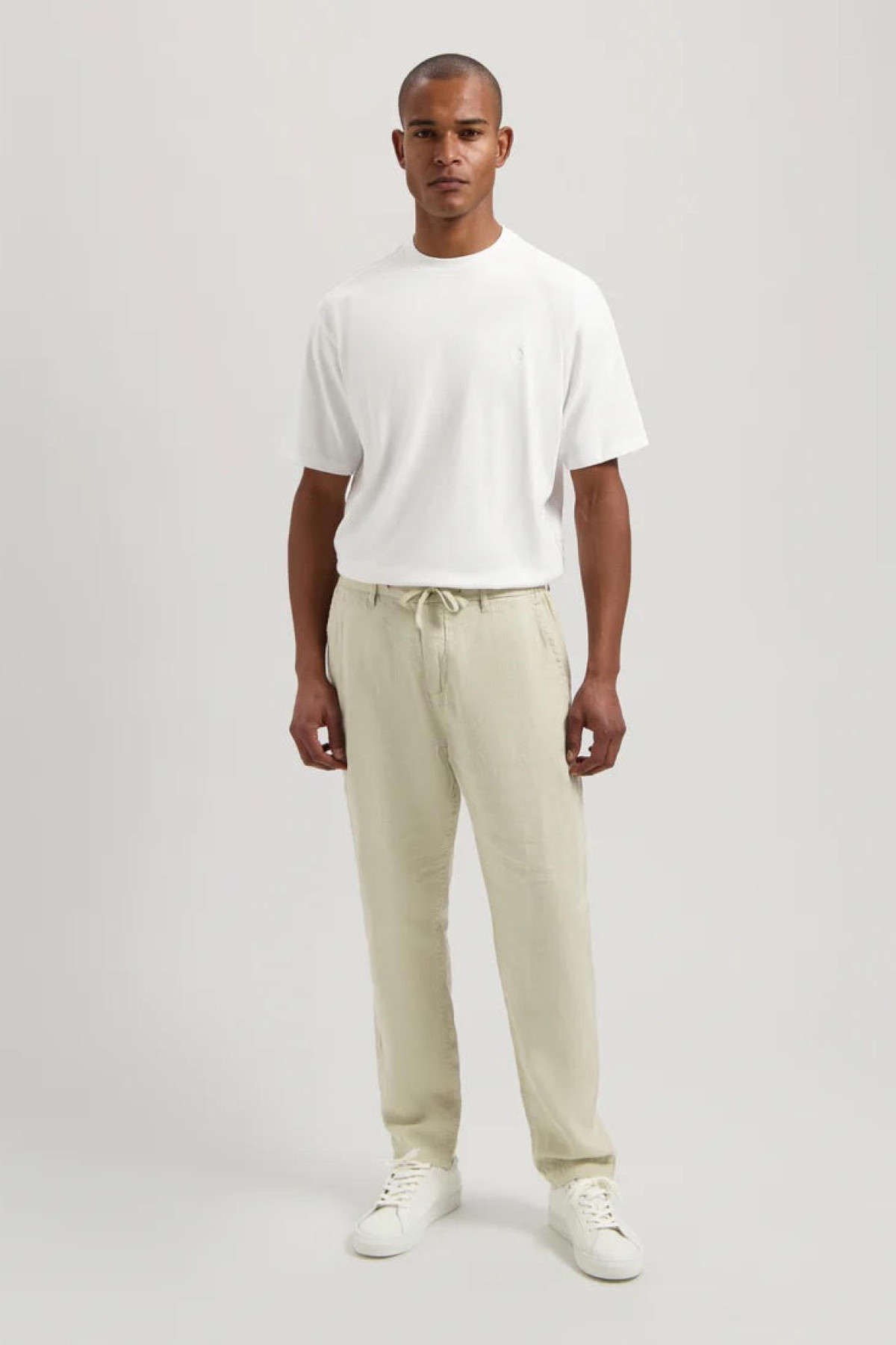 dstrezzed pantalon en lin beige james beach pant