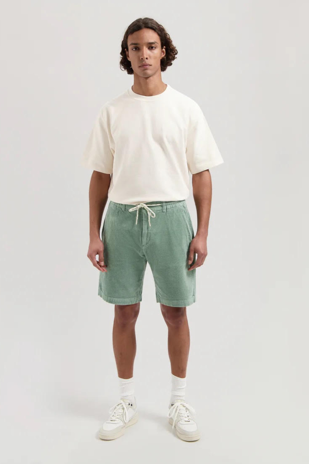 dstrezzed short en velour vert d'eau