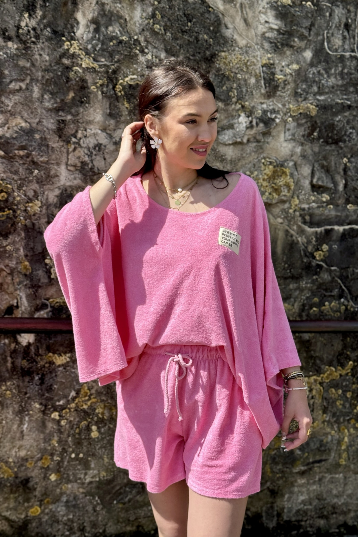 ENSEMBLE EN EPONGE ROSE 