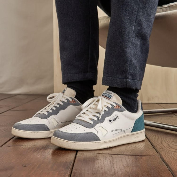 faguo basket commute beige et vert clair