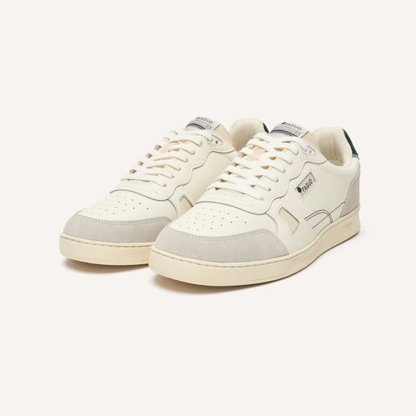 faguo basket commute blanc patch vert