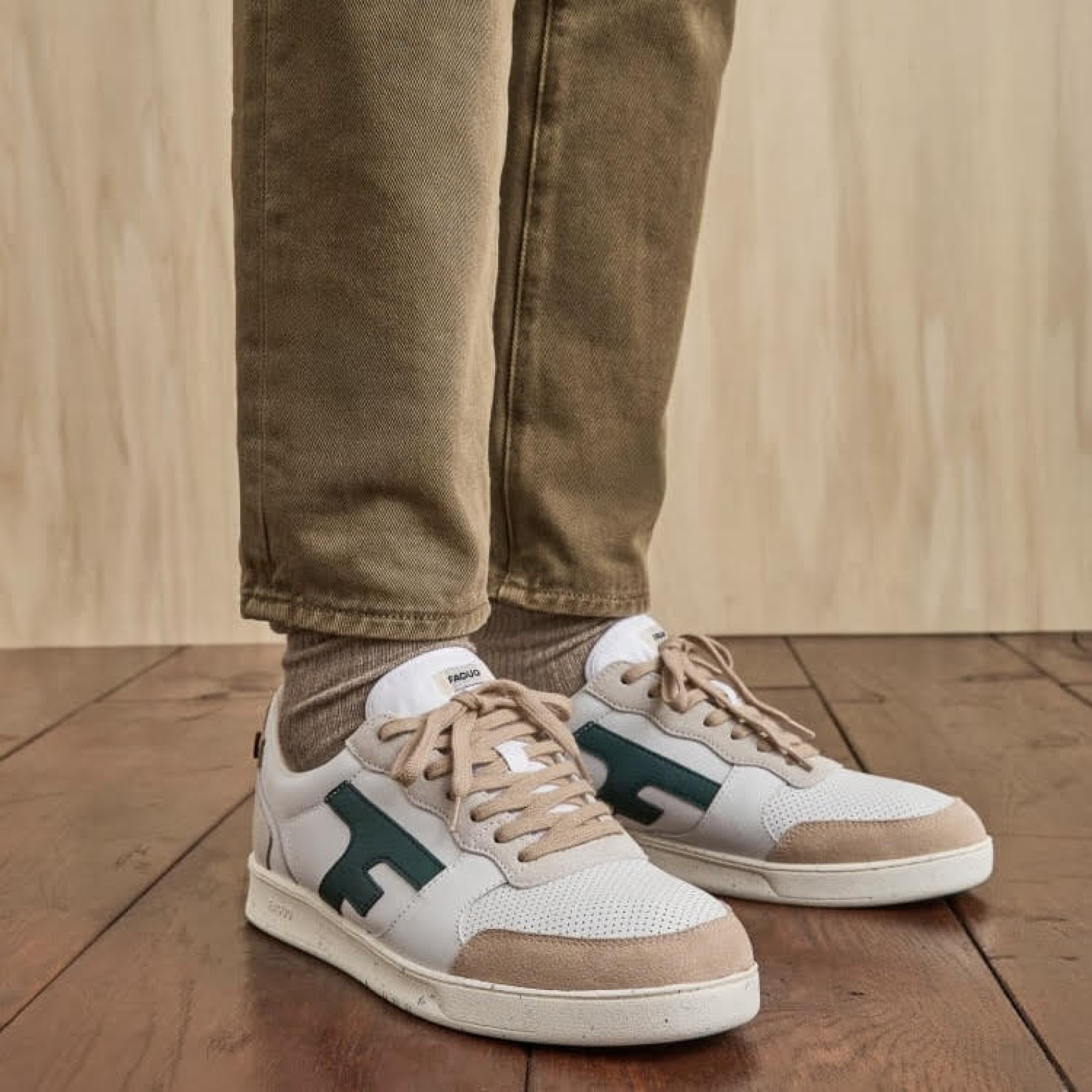 faguo basket hazel blanche et beige 