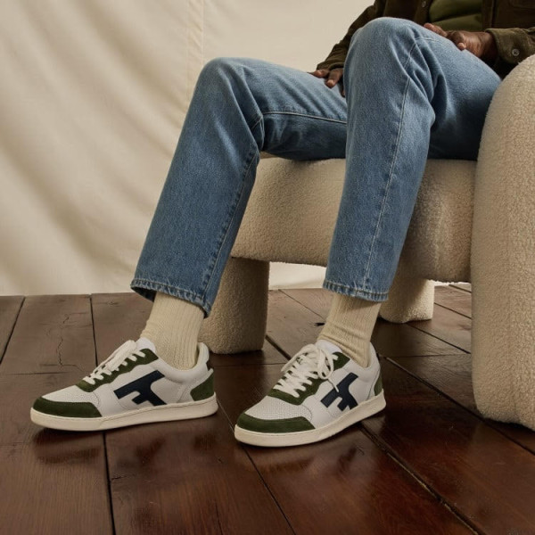 faguo basket hazel blanche et kaki