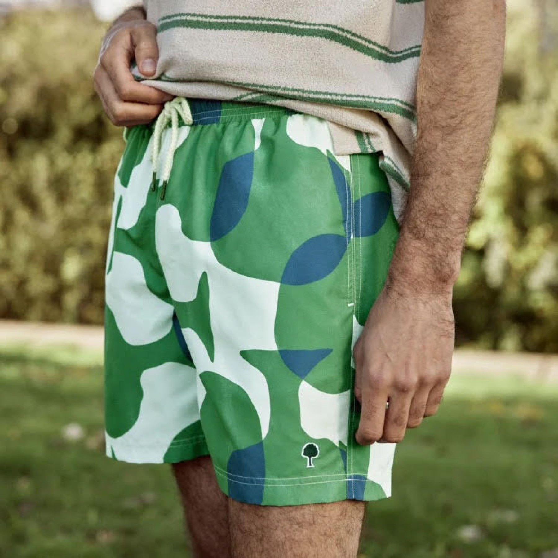 faguo maillot de bain mimizan écru et vert
