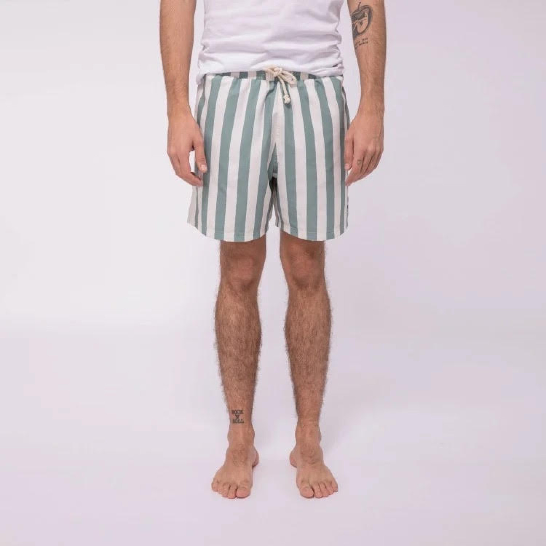 faguo maillot de bain mimizan rayé écru et vert