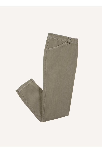 faguo pantalon denim loose beige