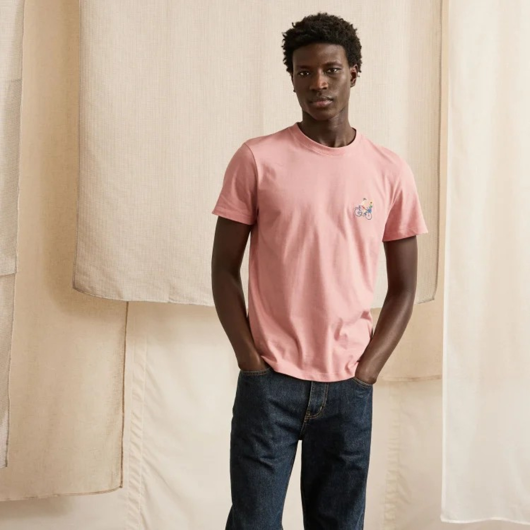faguo t-shirt arcy velo rose
