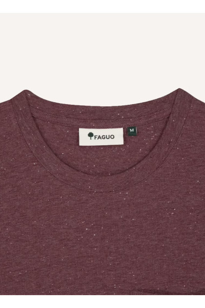 faguo t-shirt olonne mauve