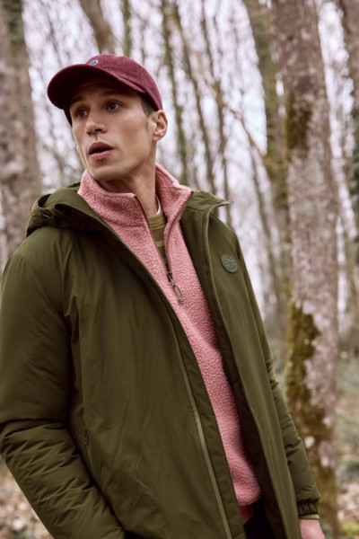 faguo veste parka imperméable montaud vert olive