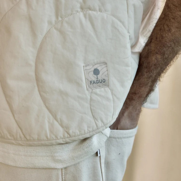 faguo veste sans manches esterel beige