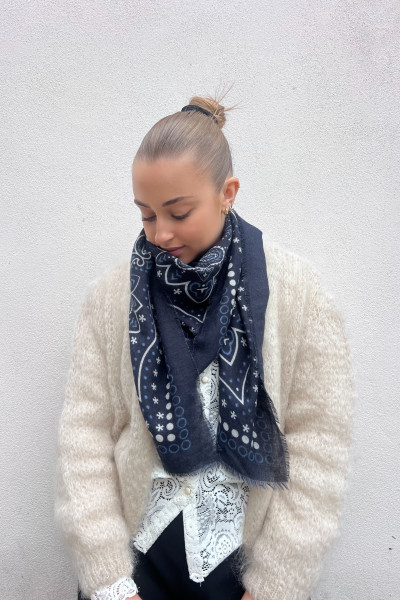 foulard bandana imprime paisley caschemire