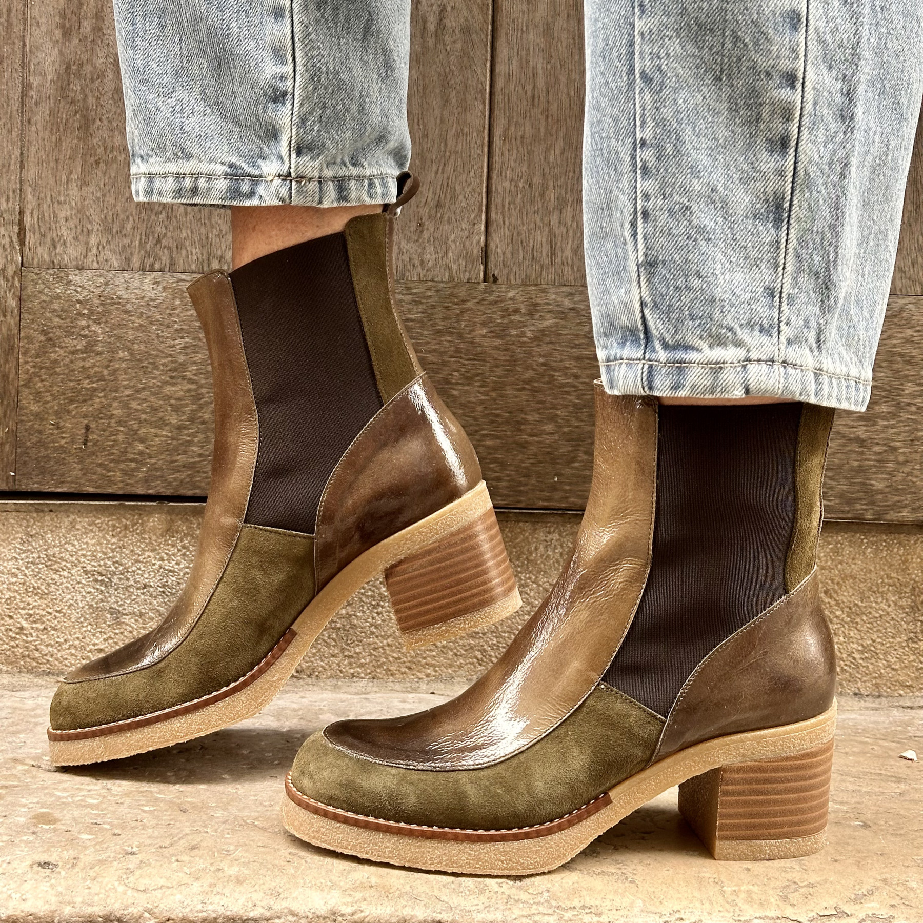 garance bottines cindy vert