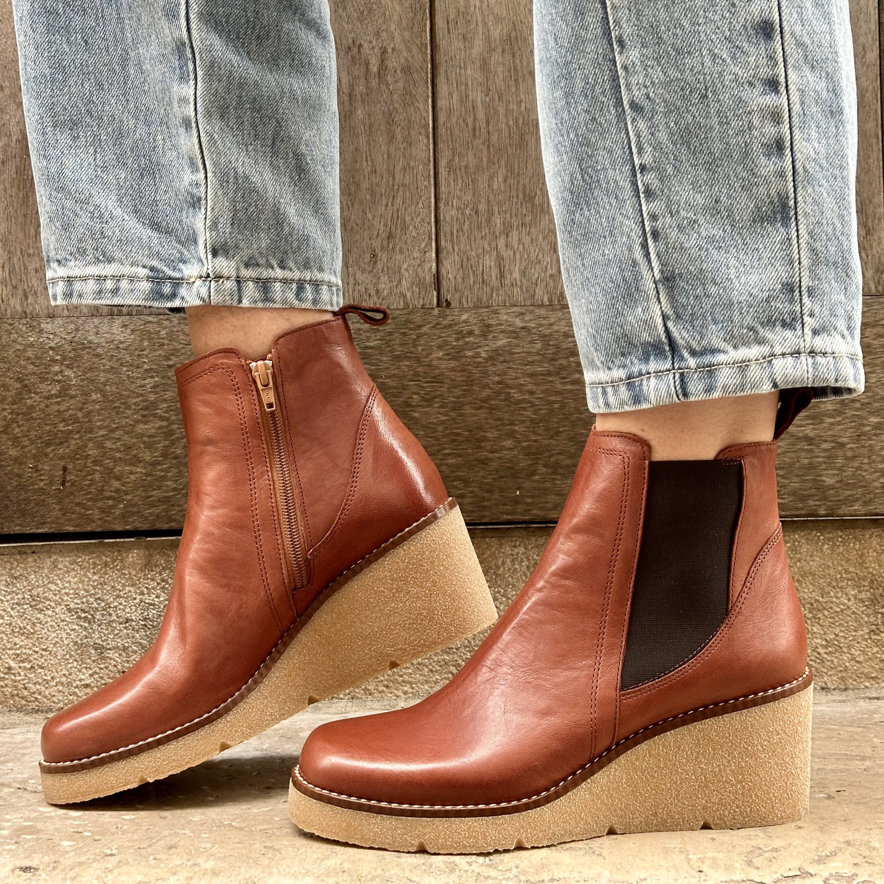 garance bottines victia marron