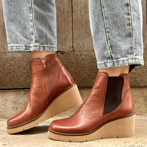 GARANCE BOTTINE VICTIA MARRON