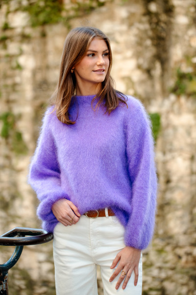 Gianchi pull mohair violet 22348 