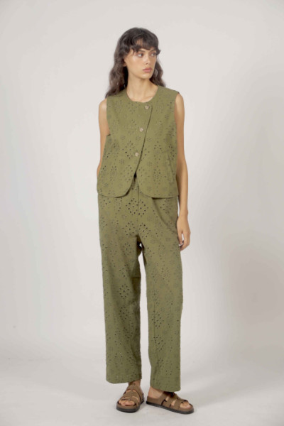 Gilet asymétrique brodé THE KORNER